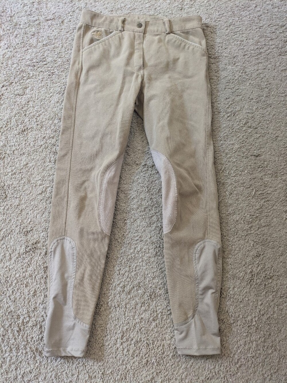 Smartpak Piper Show Breeches Tan Knee Patch 28L
